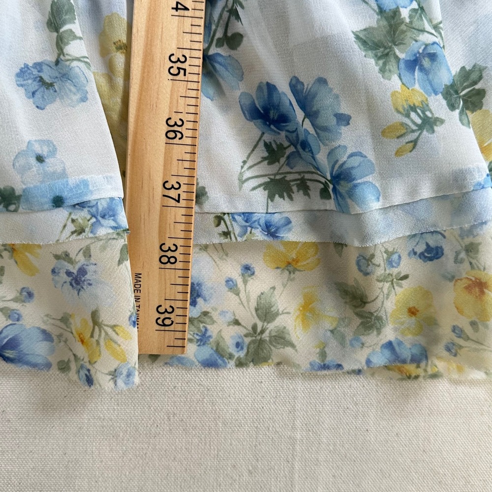 Altar'd State Belci D112 Blue Yellow Floral Tiered Ruffle Maxi Skirt Size M NWT - Picture 13 of 16